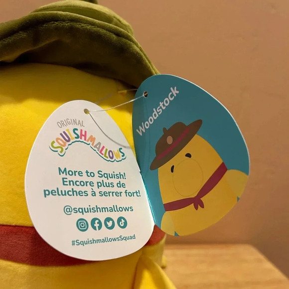 Brand new with tags 7.5” WoodStock Squishmellow from The Peanuts. Collectible - Picture 5 of 8